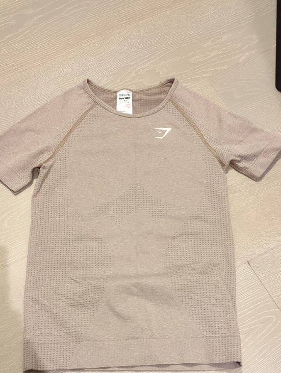 Gymshark Tops - Gymshark Short Sleeve Seamless Tee in Taupe Beige